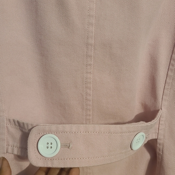J. Crew | Women's Pink Double Breast Heavyweight Cotton Twill Jacket (Size 00) - Picture 15 of 16